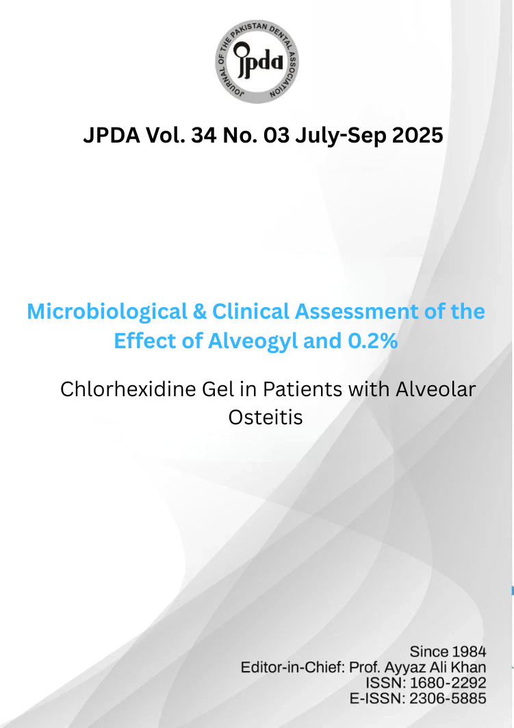 Journal of The Pakistan Dental Association